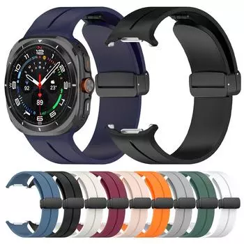 Классический мягкий силиконовый ремешок с магнитной пряжкой для Samsung Galaxy Watch Ultra Band Watch 7 Ultra 47 мм сменный браслет Correa Watchband Galaxy 7 Ultra 47mm небесно-голубой