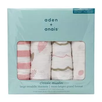 Классический муслин, большие пеленки, Heart Breaker 4 пеленки