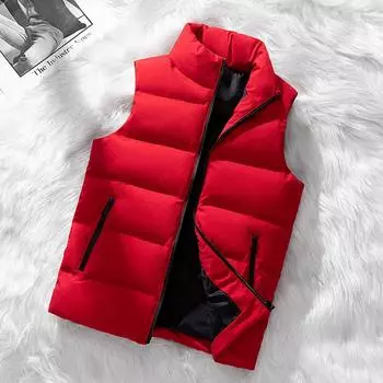 Классический мужской жилет, мужской ветрозащитный жилет без рукавов с воротником-стойкой, застежкой-молнией, карманами, однотонный жилет для активного отдыха M синий