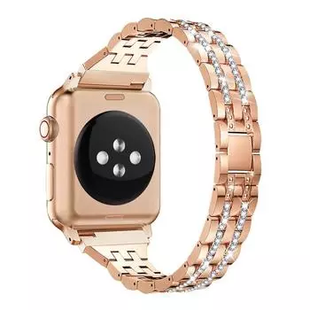 Классический нарядный ремешок для Apple Watch, браслет 41 мм, 40 мм, 38 мм, женский браслет iWatch Series 8, 7, SE, 6, 5, 4, 3, нарядный браслет, блестящий 38mm 40mm 41mm серебряный