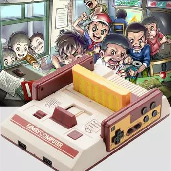 Классическая ностальгическая 8-битная игровая консоль с 500 играми и 2 джойстиками EU Plug