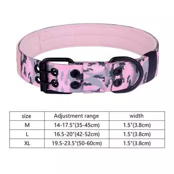 Классический ошейник для крупных собак - 3,8 см тактические ошейники для собак очень крупных пород, регулируемый прочный нейлоновый тактический ошейник для домашних животных neck 42-52cm