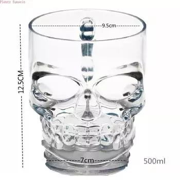 Классический пиратский партнерский пивной стакан 500 мл хрустальный стакан креативный череп лицо кость с ручкой пить вино водка Essential Bar KTV 500ml