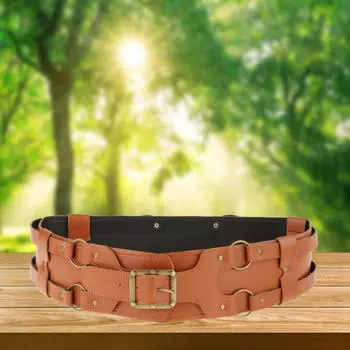 Классический поясной костюм из искусственной кожи с пряжкой, средневековый рыцарь для аксессуаров Grtel Schwarz