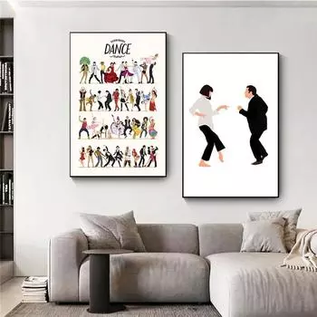 Классический постер из фильма «Криминальное чтиво», холст, картина, HD постер и принты, настенные художественные фотографии для гостиной, спальни, украшение дома 21x30cm No Frame