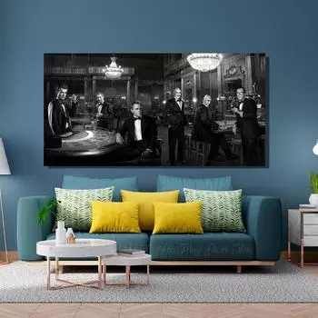 Классический постер с фильмом «Казино», холст, картина, черно-белый холст, настенные художественные постеры, принты для гостиной, домашний декор, фотографии 20X40 cm No Frame