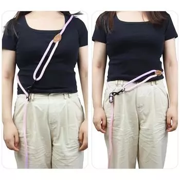 Классический поводок для собак без рук, многофункциональный поводок для бега собак, регулируемый поводок для дрессировки собак через плечо, нейлоновые двойные поводки L 1x235cm