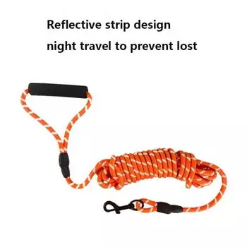Классический поводок для собак, длинный поводок, тренировочная леска для слежения, удобная ручка, прочный плавучий поводок для собак длиной 6 м/10 м для маленьких, средних и больших собак 6M