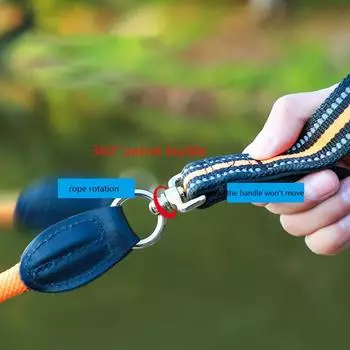 Классический поводок для собак с цепью P, большой цельный светоотражающий поводок для домашних животных, противонаматывающий, для дрессировки и выгула собак средних и больших пород, товары для домашних животных diameter 13mm