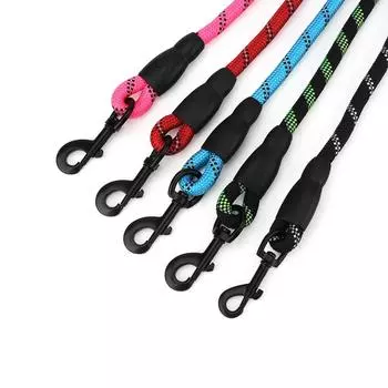 Классический поводок для собак, светоотражающий, не спутывающийся, съемный поводок, 2/3/4-сторонний поводок для собак с мягкой ручкой для обучения выгулу собак