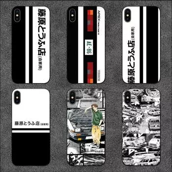 Классический японский мультяшный чехол Initial D для iPhone 11 12 Mini 13 Pro XS Max X 8 7 6s SE XR 14 Plus силиконовый мягкий чехол For iPhone 6 or 6s остановить