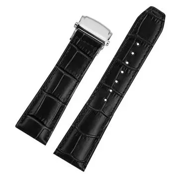 Классический ремешок для часов из натуральной кожи для часов MAURICE LACROIX, черный, коричневый, синий, 20 мм, 22 мм, мужской, с раскладывающейся застежкой 20mm