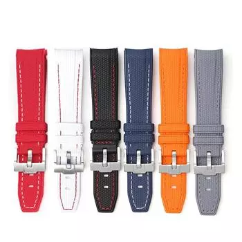 Классический ремешок для часов Omega X Swatch Joint MoonSwatch изогнутый конец дайвинг силиконовый резиновый браслет для ремешка Water Ghost 20 мм 20mm baby голубой