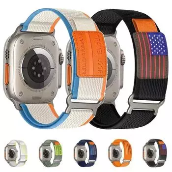 Классический ремешок Trail loop для Apple Watch Ultra Band 49 мм 44 мм 45 мм 42 мм спортивный ремешок Correa браслет iWatch серии 9 7 6 5 8 se нейлоновый ремешок 38mm 40mm 41mm