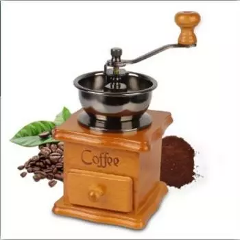 Классический ручной работы из цельного дерева для дома Винтажная мельница для кофейных зерен Керамический сердечник Кофемолка Мини-кофеварка Кофемолка
