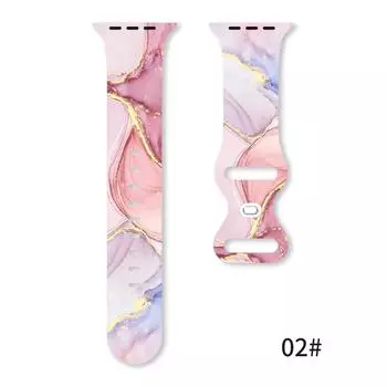 Классический силиконовый ремешок Jade Abstraction для Apple Watch 9 8 7 SE 6, сменный браслет с принтом для iWatch 49 мм 45 мм 44 мм 42 мм 41 мм 38mm 40mm 41mm