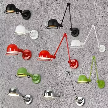 Классический скандинавский лофт в индустриальном стиле, регулируемый настенный светильник, винтажное бра, настенные светильники, светодиодный светильник