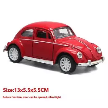 Классический старинный автомобиль из сплава, детская игрушка с откидной дверью 13x5.5x5.5CM красный
