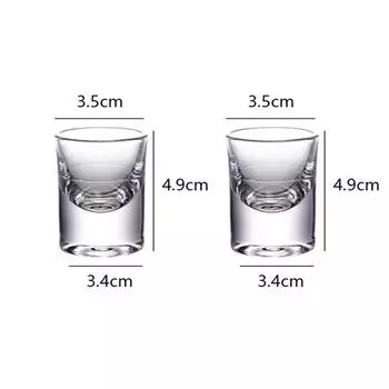 Классический стеклянный стакан Bullet Cup, прозрачный бокал для вина, элегантный стакан для байцзю с толстым дном, высококачественный стакан для виски, стаканы для шотландского бурбона 2pcs