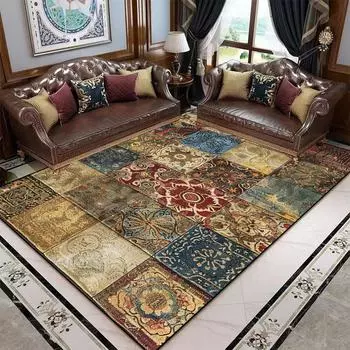 Классический стиль большой ковер для гостиной моющийся декор комнаты домашний мягкий коврик нескользящий коврик для гостиной ковры для спальни 60x90cm 23.6x35.4in