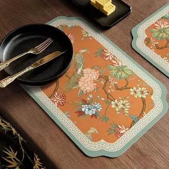 Классический стиль диатомовый грязепоглощающий коврик для чайного столика изолированный подстаканник для дома ресторана кухни дренажный коврик 40*60cm