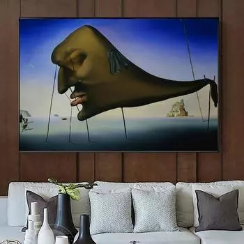 Классический Сюрреализм Холст Картина Сон Сальвадор Дали Плакат Принт Настенная Картина для Гостиной Домашний Настенный Декор Cuadro 21x30 No Frame
