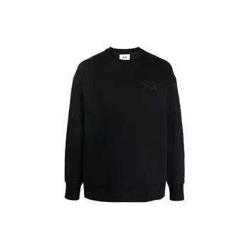 Классический свитшот с логотипом на груди Y-3, черные мужские топы GV4194 L