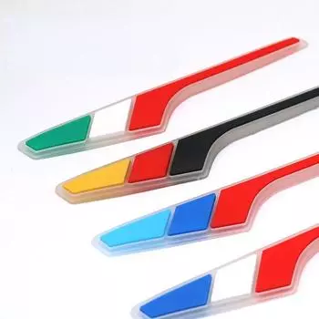 Классический трехцветный автомобиль, креативная дверная полоса для предотвращения столкновений, зеркало заднего вида, защита от царапин, индивидуальное украшение автомобиля, универсальная полоса для предотвращения столкновений