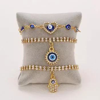 Классический турецкий браслет от сглаза для женщин, роскошный AAA кубический циркон CZ Хамса, подвесной браслет на руку, трендовый женский вечерние ювелирные изделия, подарок