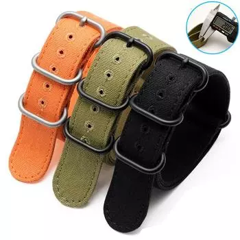 Классический утолщенный холщовый ремешок 20 мм 22 мм 24 мм 26 мм прочные нейлоновые военные ремни ретро-ремешок для часов оплетка баллистическая ткань ремешки для Tudor 20mm
