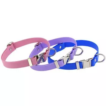 Классический водонепроницаемый ошейник для собак с быстросъемной пряжкой, индивидуальный ошейник из ПВХ для домашних животных с защитой от запаха, легкий уход, легкая чистка S neck 25-38cm