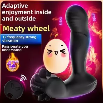 Классический вращающийся язычок массажер простаты пульт дистанционного управления анальная пробка подогреваемый мастурбатор взрослые секс-товары classic model