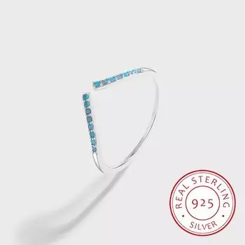 Классический вырез с круглым сапфировым отверстием, регулируемая пара, серебряное кольцо S925 для женщин, 100% оригинальное стерлинговое серебро, подарок на годовщину, ювелирные изделия Resizable белый