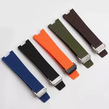 Классический высококачественный резиновый ремешок для часов Bell & Ross INSTRUMENTS, ремешок для часов BRX5R BR05, спортивный браслет BR, выемчатый 12 мм, силиконовый ремешок 25mm