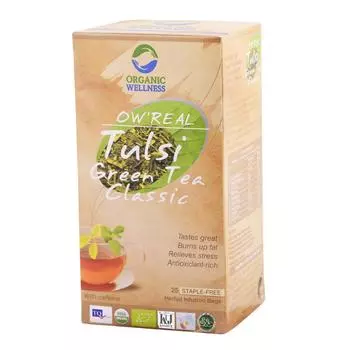 Классический зелёный чай с Тулси (25 пак, 1.55 г), Real Tulsi Green Tea Classic, Organic Wellness