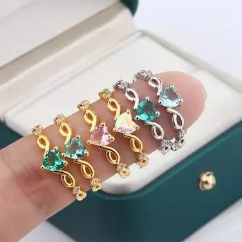 Классическое цветное женское кольцо с цирконием, стильное высококачественное женское кольцо, свадебное ювелирное украшение для невесты, обручальное кольцо, подарок на годовщину 6