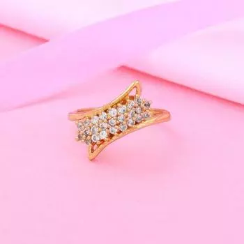 Классическое дизайнерское кольцо Estele с позолоченным CZ для женщин