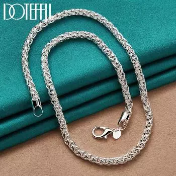 Классическое геометрическое ожерелье 8 мм серебряного цвета в подарок, модные украшения 45cm