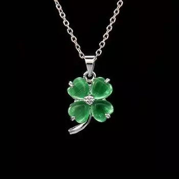 Классическое и модное колье с четырьмя листочками клевера и цепочкой на ключице, лучший подарок для девушки. белый