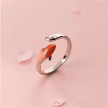 Классическое искусство, благоприятный градиент, удача, кои, ювелирные изделия из стерлингового серебра 925 пробы, индивидуальные открывающиеся кольца с изображением карпа, рыбы, животного, R213
