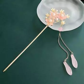 Классическое китайское украшение для волос в виде цветка сливы ручной работы из высококачественного металла для повседневной носки, вечеринок, фестивалей, сочетающееся с другими аксессуарами. Женская заколка для волос.