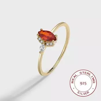 Классическое кольцо для пары из овального рубина с овальным рубином из золота 14 карат для женщин, подлинное стерлинговое серебро, подарок на день Святого Валентина, ювелирные изделия для вечеринки 6 красный