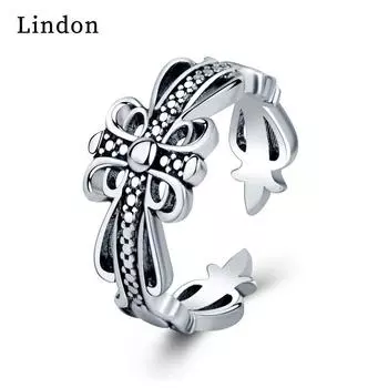 Классическое кольцо из медного сплава Lindon, женские ювелирные изделия, подарок на свадьбу и вечеринку серебряный