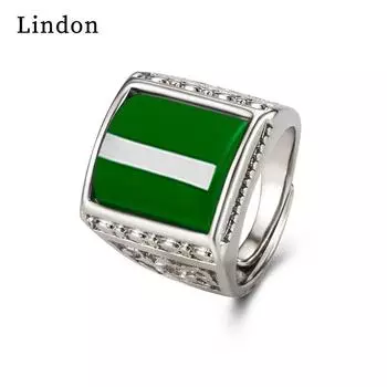 Классическое кольцо из медного сплава Lindon с цирконием, ювелирные изделия для джентльмена, свадебный подарок для вечеринки