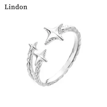 Классическое кольцо из медного сплава Lindon, женские ювелирные изделия, подарок на свадьбу и вечеринку серебряный