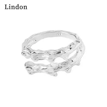 Классическое кольцо из медного сплава Lindon, женские ювелирные изделия, подарок на свадьбу и вечеринку серебряный