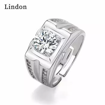 Классическое кольцо из медного сплава Lindon с цирконием, ювелирные изделия для джентльмена, свадебный подарок для вечеринки