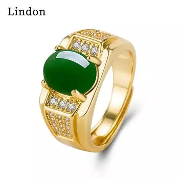 Классическое кольцо из медного сплава Lindon с цирконием, ювелирные изделия для джентльмена, свадебный подарок для вечеринки