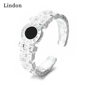 Классическое кольцо из медного сплава Lindon, женские ювелирные изделия, подарок на свадьбу и вечеринку чёрный