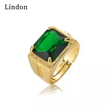 Классическое кольцо из медного сплава Lindon с цирконием, ювелирные изделия для джентльмена, свадебный подарок для вечеринки